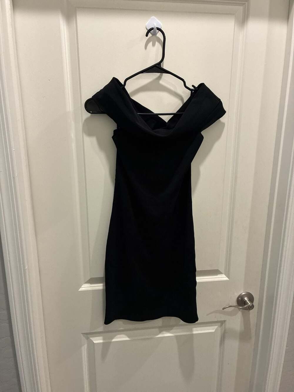 T by Alexander Wang Women's Black Off-The-Shoulder Mini Dress